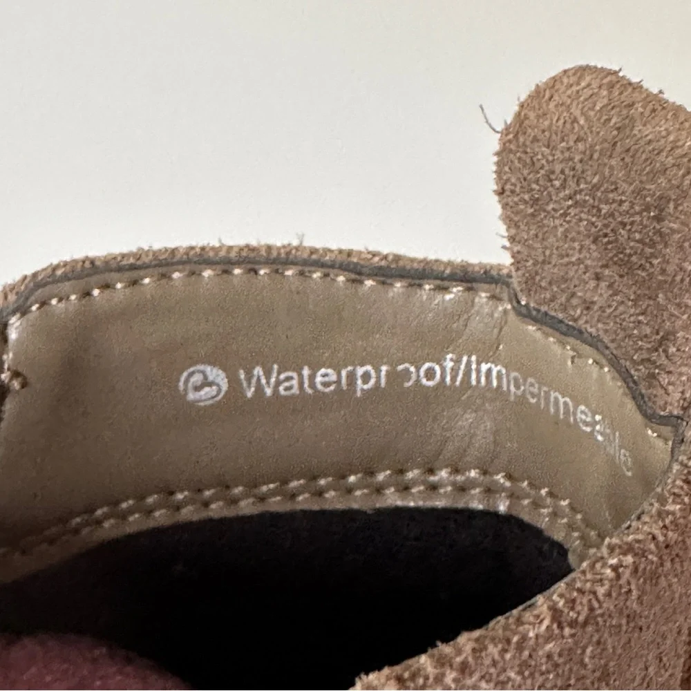 Blondo Tamara Waterproof Suede Leather Zip Bootie 8 Taupe